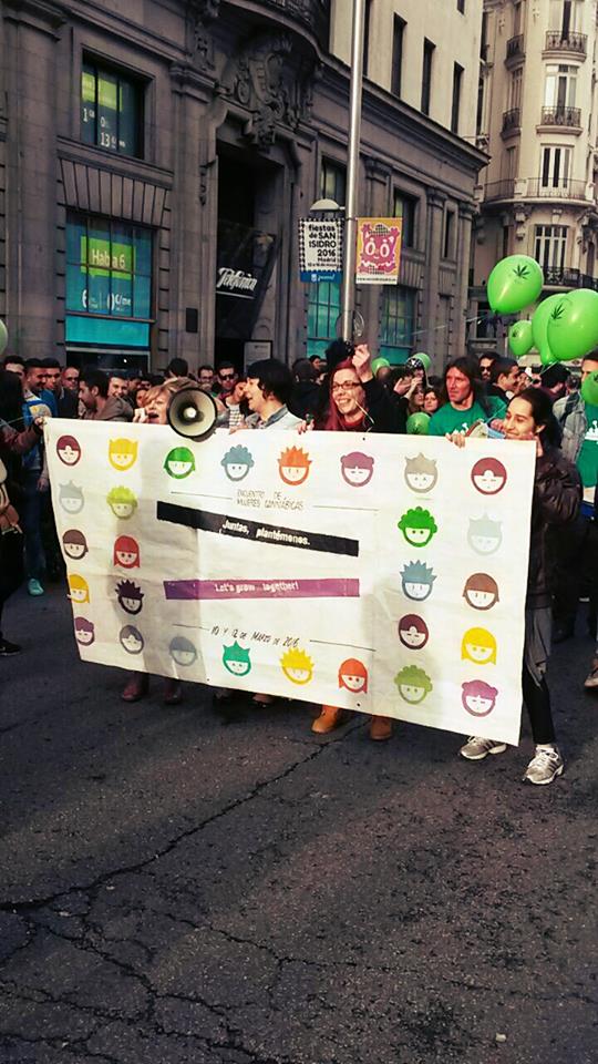 Las mujeres Cannábicas presentes en la Marcha mundial de la Marihuana en Madrid